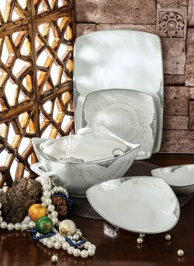 سرویس چینی پردیس طرح سوناتا 6 نفره 30 پارچه کد 2009A