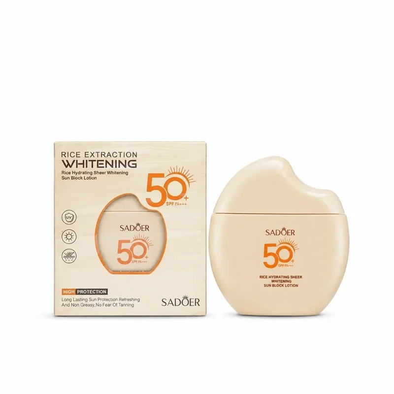 ضد آفتاب رنگی روشن کننده SPF50 سادور حاوی عصاره برنج