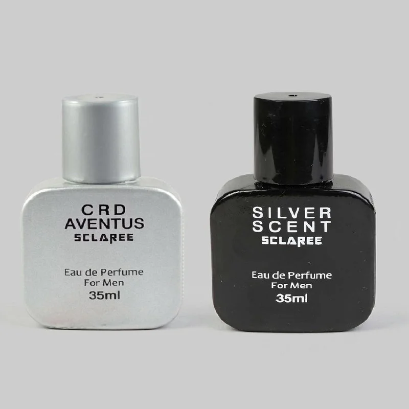 عطر مردانه اسکلاره مدل CRD Aventus حجم 35 میلی لیتر به همراه عطر مردانه مدل Silver Scent