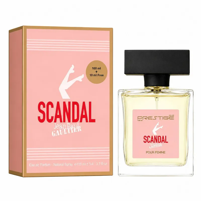 ادوپرفیوم زنانه نیو پرستیژ کالر مدل Scandal با رایحه شیرین و گلی حجم 110 میلی‌ لیتر