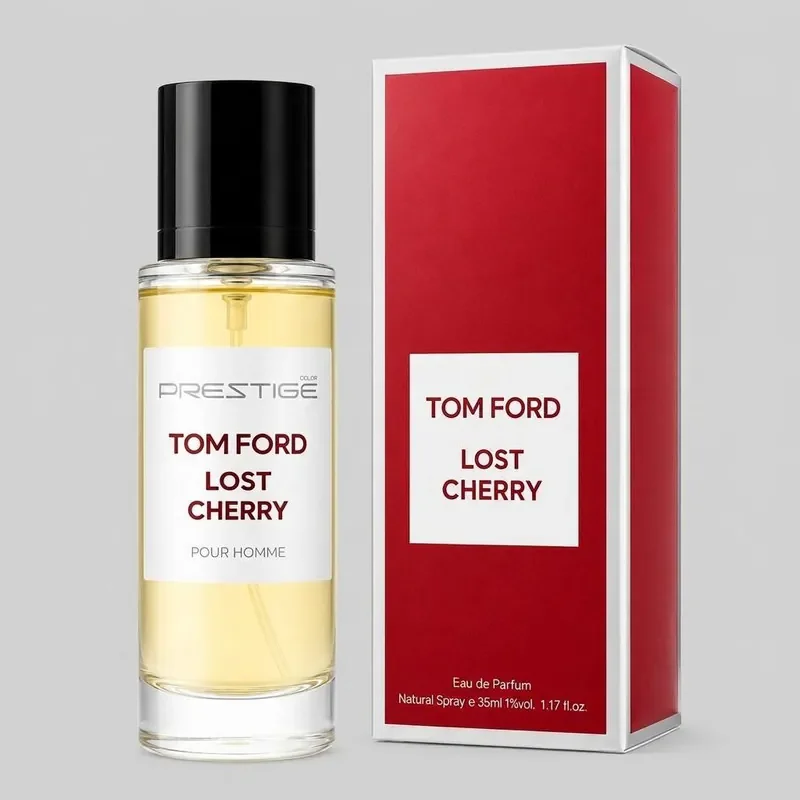 عطر جیبی نیو پرستیژ کالر مدل Tom Ford Lost Cherry با رایحه ترش و چوبی حجم 35 میلی‌ لیتر