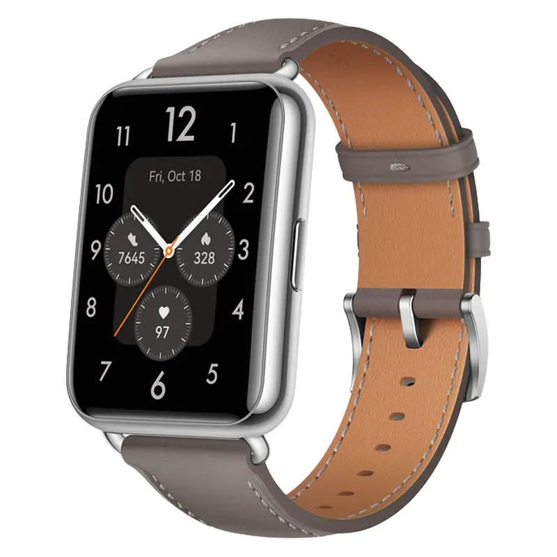 ساعت هوشمند هوآوی مدل WATCH FIT 2 Classic Edition بند چرمی