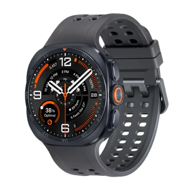 ساعت هوشمند 47 میلی‌متری سامسونگ مدل Galaxy Watch Ultra 2 با بند لاستیکی، سازگار با سیستم عامل Android، به همراه بند لاستیکی اضافی
