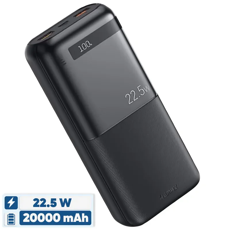 پاوربانک 22.5 وات ریمکس مدل RPP-72 ظرفیت 20000 میلی آمپر ساعت