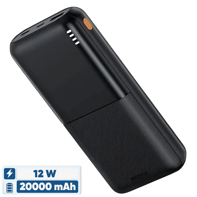 پاوربانک 12 وات ریمکس مدل RPP-26 ظرفیت 20000 میلی آمپر ساعت