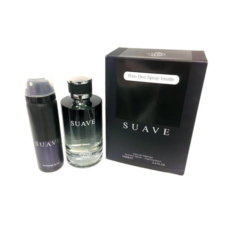 ادو پرفیوم مردانه فراگرنس ورد مدل Suave حجم 100 میلی لیتر به همراه اسپری فراگرنس مدل Suave حجم 75 میلی لیتر